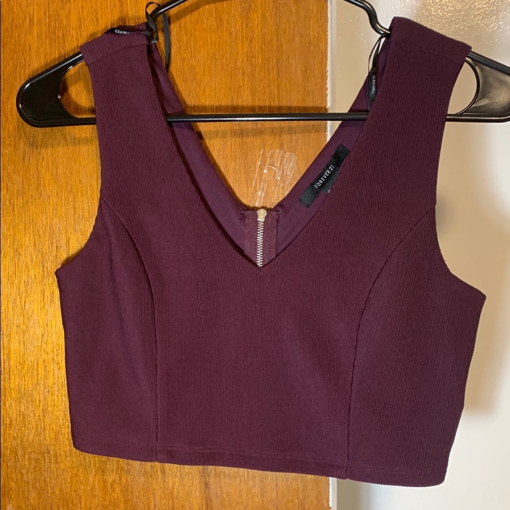 Burgundy crop top